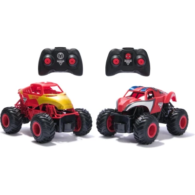 Afbeelding van Monster Jam RC Marvel Iron Man en Amazing Spider 2 op afstand bestuurbare monsterjamtrucks schaal 1:24