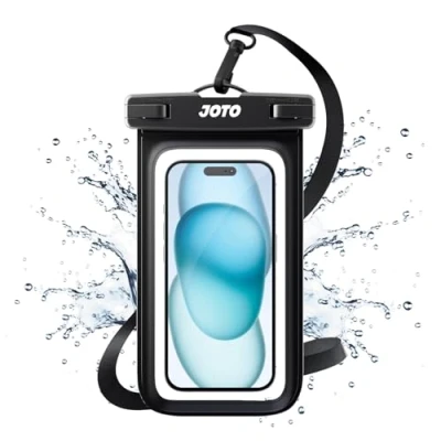 Afbeelding van JOTO Universele Waterdichte Telefoonhoes, IPX8 Onderwater Droge Zak voor iPhone 13 Pro Max Mini, 12 11 Xs XR X 8 7 6S, Galaxy S20 Ultra/S10/S9/S8, Note 10+/10/9/8, tot 7&#039;&#039; Zwart