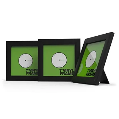 Image de Glorious Dj Vinyl Frame Set 7&#039;&#039; Black Pack de 3 cadres vinyles Noir