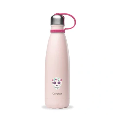 Afbeelding van Thermoskan van roestvrij staal, 500 ml, model Kids (Pink Skull)