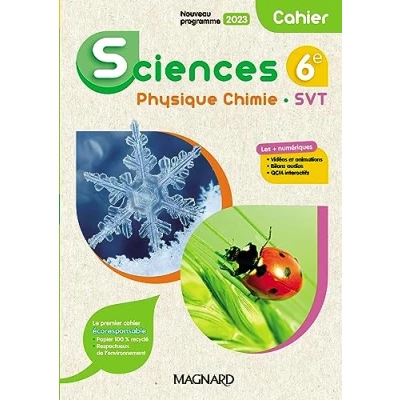 Afbeelding van Sciences 6e physique chimie svt cahier eleve