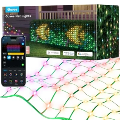 Afbeelding van Govee Lichtnet voor struiken met 480 leds, 0,88 x 2,86 m, netlampen buiten, meerdere modi en doe het zelffunctie struiken, gazondecoratie, waterdicht IP65