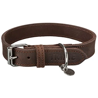 Afbeelding van Trixie Halsband Hond Rustic Vetleer Donkerbruin 37 44X2,5 CM (402861)