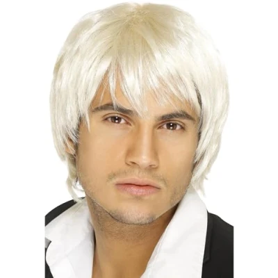 Afbeelding van &quot;Blonde boysbandpruik voor mannen Verkleedpruik One size&quot;