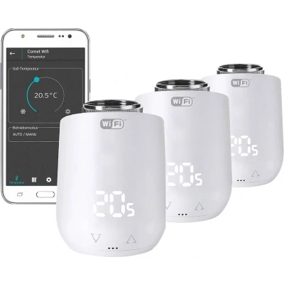 Afbeelding van Eurotronic Comet WiFi Draadloze radiatorthermostaat Set Elektronisch van 3 stuks