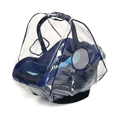 Afbeelding van Regenbescherming voor kinderwagen, babyschaal, buggy en sportwagen van reer Regenhoes babyschaal. Regenschutz für Babyschale