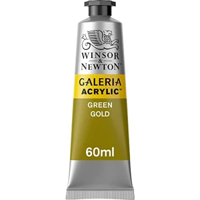 Afbeelding van Winsor &amp; Newton 2120294 Galeria acrylverf, hoge pigmentatie, lichtecht en verouderingsbestendig, romige vloeiende consistentie 60ml Tube, Green Gold
