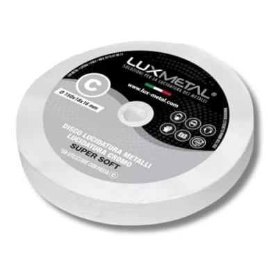 Afbeelding van Lux Metal Polijstschijf Uitstekend op alle metalen (Super Soft 150 mm) Ideaal Voor aluminium, roestvrij staal, messing, koper, brons, ijzer, chroom gebruik met schuurpasta