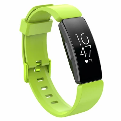 Afbeelding van Fitbit Inspire 1 / HR Ace 2 siliconen bandje met gesp Maat: Large groen