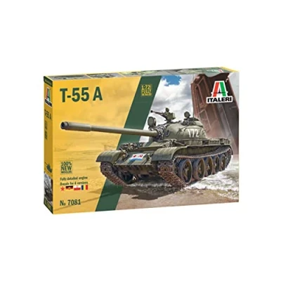 Afbeelding van 1:72 Italeri 7081 T 55 A Tank Plastic Modelbouwpakket