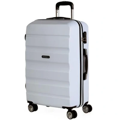Afbeelding van ITACA Middelgrote Koffer 65 cm. Harde vliegtuigkoffer met 4 wielen Robuuste reiskoffer van ABS materiaal Ultralichte cijferslot T71660, Wit,