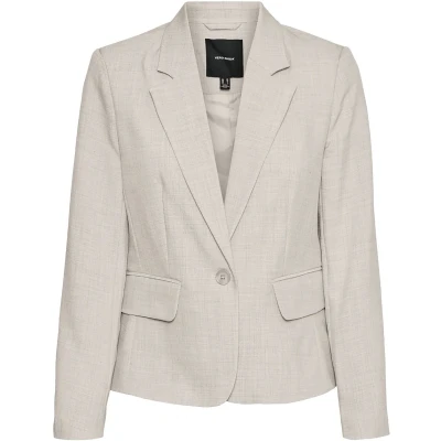 Afbeelding van Vero Moda Vmcassidy SLIM Blazer, Dames, Maat: 42, Light grey