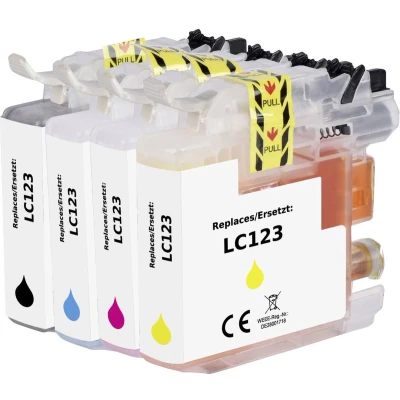 Afbeelding van Renkforce Inktcartridge vervangt Brother LC 123BK, 123C, 123M, 123Y Compatibel Combipack Zwart, Cyaan, Magenta, Geel RF 5679774