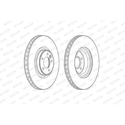 Afbeelding van FERODO PREMIER DDF2601C 1 Remschijf 380 34 5 120 Geventileerd Gecoat Zonder toebehoren LAND ROVER: Range Rover Sport, 4, Discovery