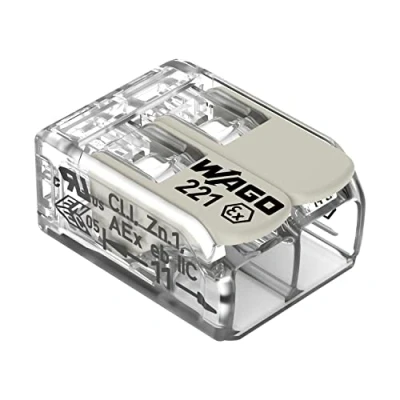 Afbeelding van WAGO 221 482 Verbindingsklem Flexibel: 0.20 4 mm² Massief: Aantal polen: 2 1 stuk(s) Transparant, Wit