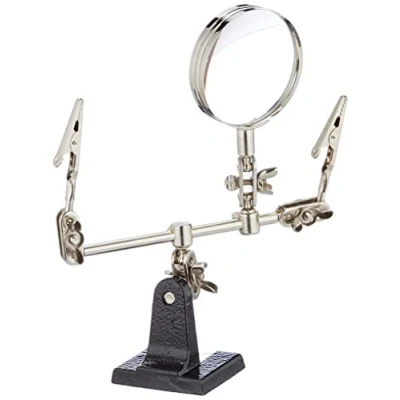 Afbeelding van Rolson 60335 Hulpgereedschap met ijzeren klemhouder, hulptang en vergrootglas 60 mm