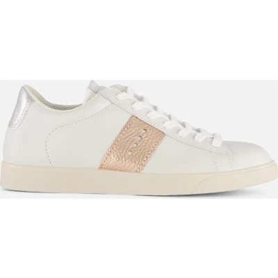 Afbeelding van ECCO Street LITE Sneakers laag, Dames, Maat: 41, White/hammered bronze/pure white silver Leer