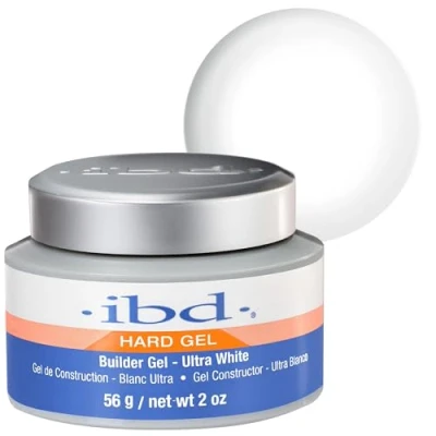 Afbeelding van IBD Hard gel UV Builder Ultra White, 56 g MADE IN USA de construction premium pour les ongles en