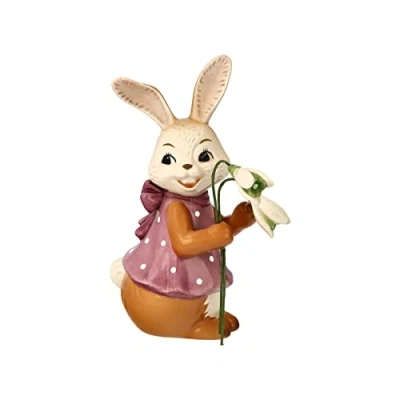 Afbeelding van Goebel Pasen Decoratief beeld / figuur Haas Ik breng de lente Aardewerk 12cm paashaas