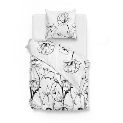 Afbeelding van Dekbedovertrek Taleen 1 persoons (140x200/220 cm) Katoen satijn Bloemen Wit Zo!Home Ga naar Dekbed Discounter.nl &amp; Profiteer Nu