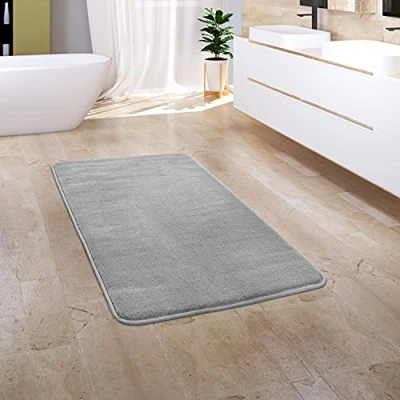 Afbeelding van Paco Home Badkamerkleed Badmat Badvloerkleed Douchemat Pluizig Traagschuim 3D 60x100 cm