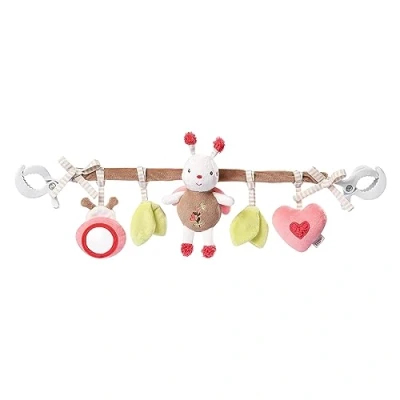 Afbeelding van Fehn kinderwagenketting, mobiele ketting met leuke figuren om op te hangen aan kinderwagen, babyschaal of kinderbed, voor baby&#039;s en peuters vanaf 0+ maanden, lengte: 45 cm Garden Dreams