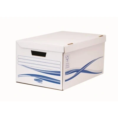 Image de Conteneur à ouverture sur le dessus Bankers Box Basic Bleu et Blanc