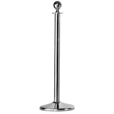 Afbeelding van Afzetpaal RVS met ronde kop Easy serie zilver