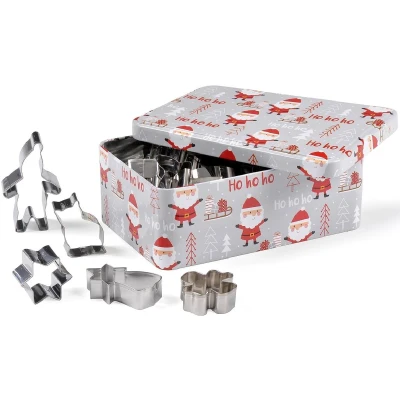 Afbeelding van Patisse Uitstekers + Opbergdoos Kerst RVS 25 delig
