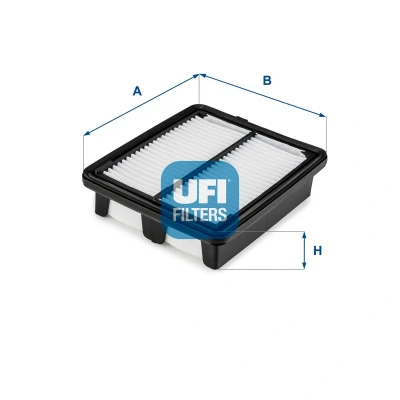 Afbeelding van UFI 30.617.00 Luchtfilter 46 153 172,5 Filter insert HONDA: Jazz 3, 2, Insight II Hatchback