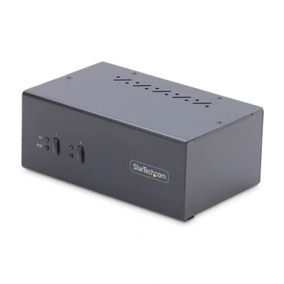 Image de StarTech.com Switch KVM 2 Ports pour Écrans, 4K60Hz, USB 5Gbps Commutateur écran clavier souris/audio/USB x / audio 1 utilisateur local de bureau Conformité TAA