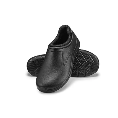 Afbeelding van ESTRO K040S Tuinklomp voor heren tuinschoenen dames, tuinklompen heren, klomp van kunststof zwart.