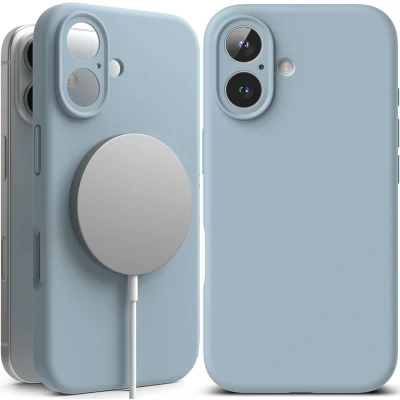 Afbeelding van RINGKE SILICONEN MAGNETISCHE MAGSAFE IPHONE 16 BLAUW