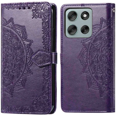 Afbeelding van imoshion Mandala Bookcase voor de Motorola Moto G56 Paars