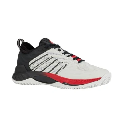 Afbeelding van Hypercourt Supreme 2 HB 09072 Tennisschoenen Heren Bright White Stretch Limo High Risk Red100 8 Wit