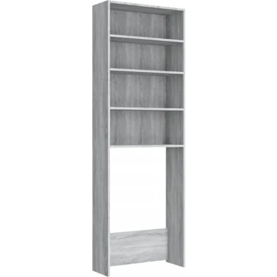 Afbeelding van Wasmachinekast 64x24x190 cm grijs sonoma eikenkleurig