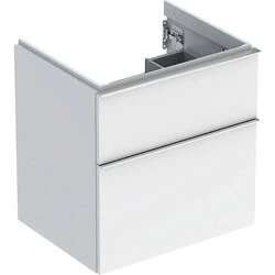 Afbeelding van Geberit iCon wastafelonderbouwkast met 2 schuifladen, wit glans /