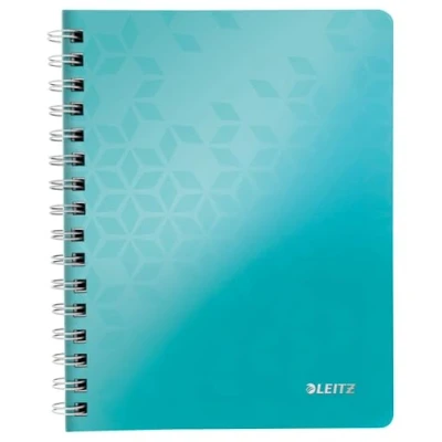 Afbeelding van Leitz WOW schrift formaat 148 x 21 cm (A5) geruit 5 mm ijsblauw