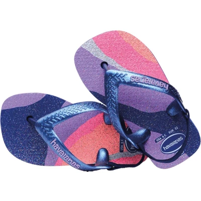 Afbeelding van Havaianas FLIP FLOP BABY Palette GLOW Minime Teenslippers voor kinderen, Maat: 17 18, Marine blue Kunststof