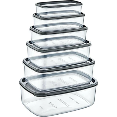 Afbeelding van Asir Opslagbox set (12 stuks) Antraciet 15 x 4 7