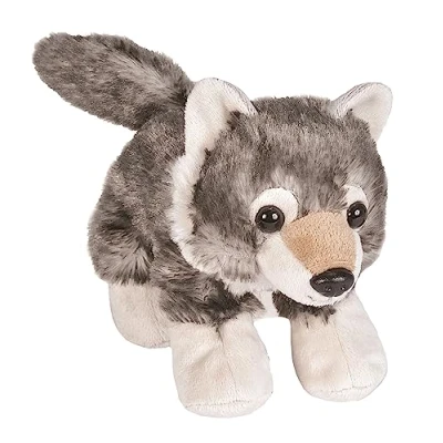 Afbeelding van Pluche dieren knuffels Wolf van 18 cm Knuffeldieren wolven speelgoed