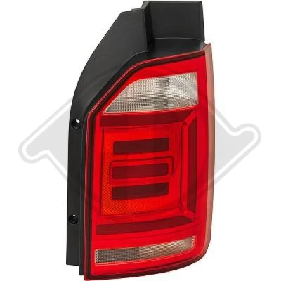 Afbeelding van DIEDERICHS 2274194 Achterlicht rechts LED Rood Zonder lamphouder VOLKSWAGEN: Transporter 6, Multivan 6 Bus