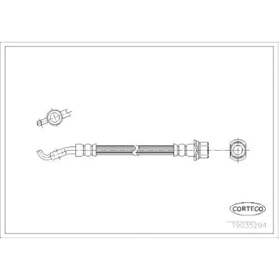 Afbeelding van CORTECO 19035294 Remslang Achteras links 295