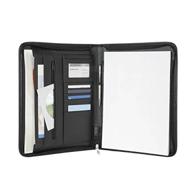 Afbeelding van Wedo Conferentie Map A4 Elegance kunstleder zwart met Schrijfblok