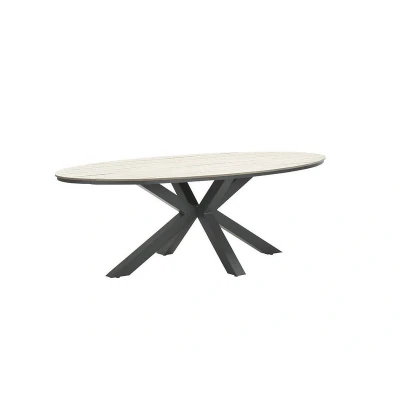 Afbeelding van Garden Impressions Tulli tuintafel 280 x 140 cm ovaal light teak imowood