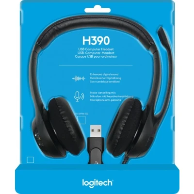 Afbeelding van Logitech stereo headset H390 usb