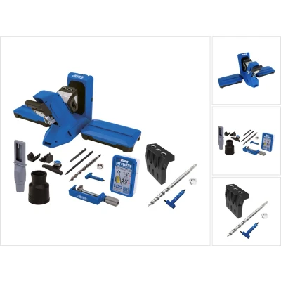 Afbeelding van KREG Pocket Hole Jig 720 PRO gatboormal + basisstation micro boormal stappenboor bit schroeven