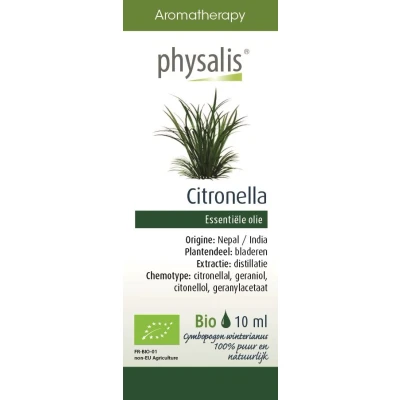 Afbeelding van Physalis Citronella Olie Bio 10ml