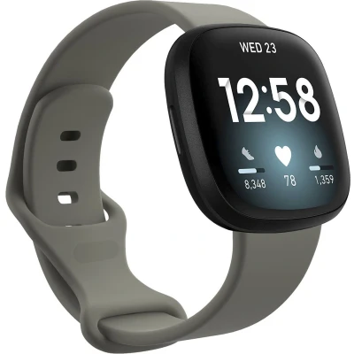 Afbeelding van iMoshion bandje Geschikt voor Fitbit Versa 4 / 3 Sense 2 Siliconen Donkergrijs