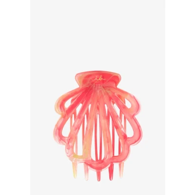 Afbeelding van invisibobble Clipstar L Coral Hug (1 stuk) platte haarclip voor dames, grote dik haar, comfortabel en drukvrij yoga, reizen slapen